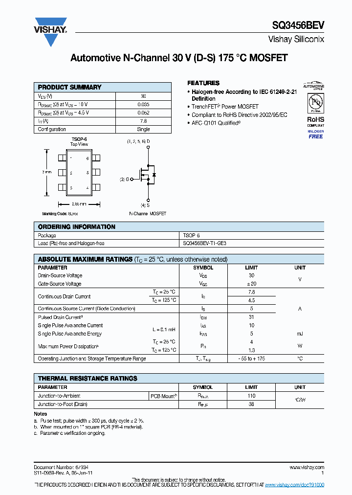 SQ3456BEV-T1-GE3_3951990.PDF Datasheet