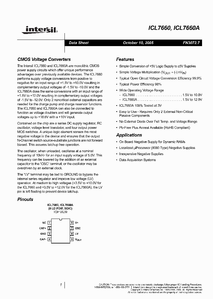 ICL7660ACBAZA_3777422.PDF Datasheet
