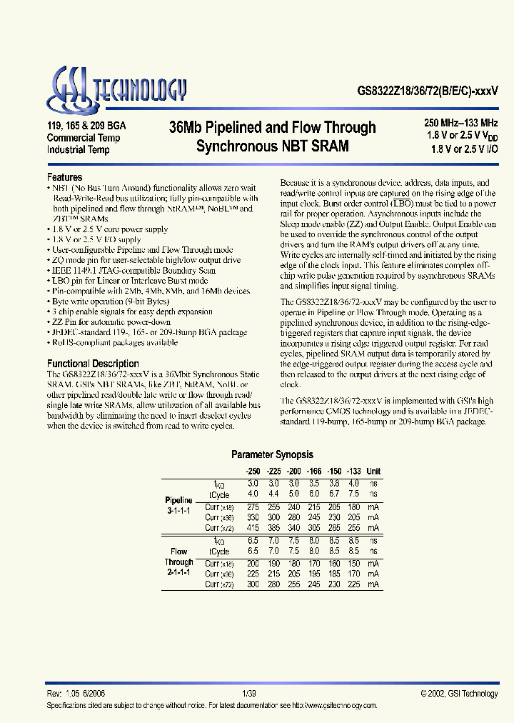 GS8322Z72GC-225V_3776095.PDF Datasheet