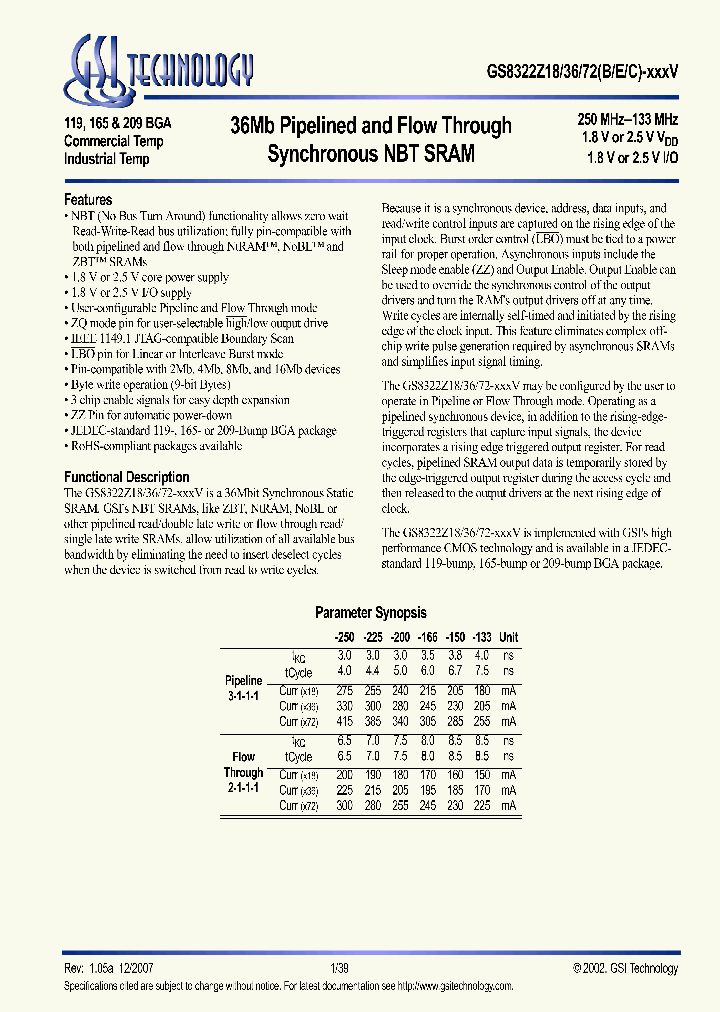 GS8322Z72GC-225VT_3776093.PDF Datasheet