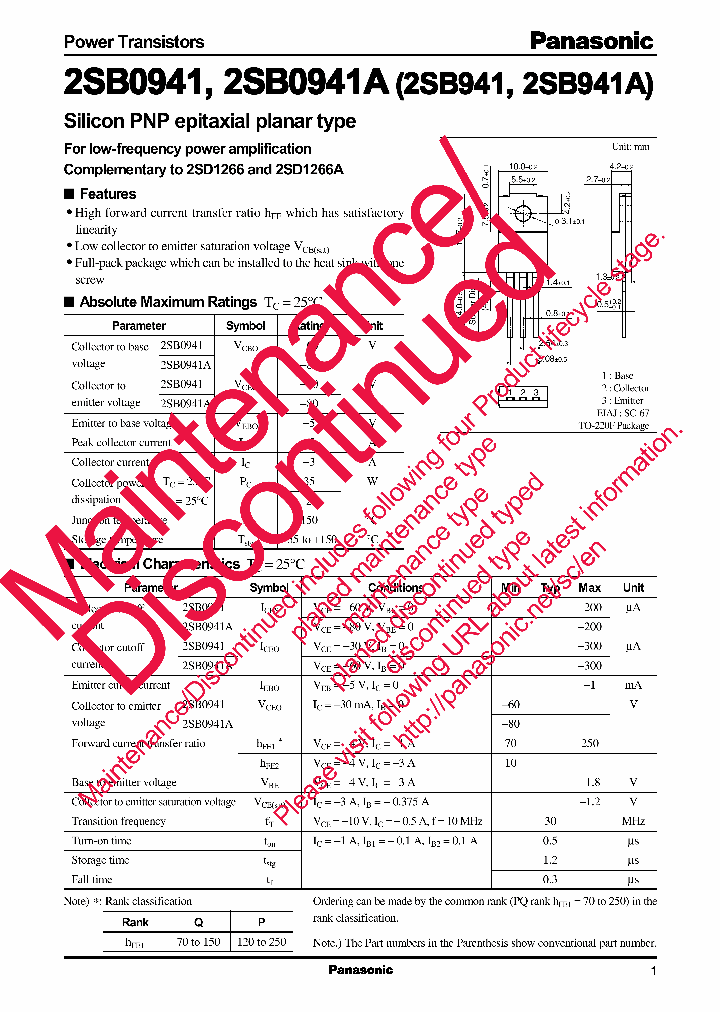 2SB941P_3777533.PDF Datasheet