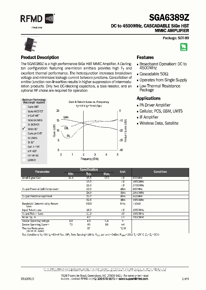 SGA6389ZSR_3779127.PDF Datasheet