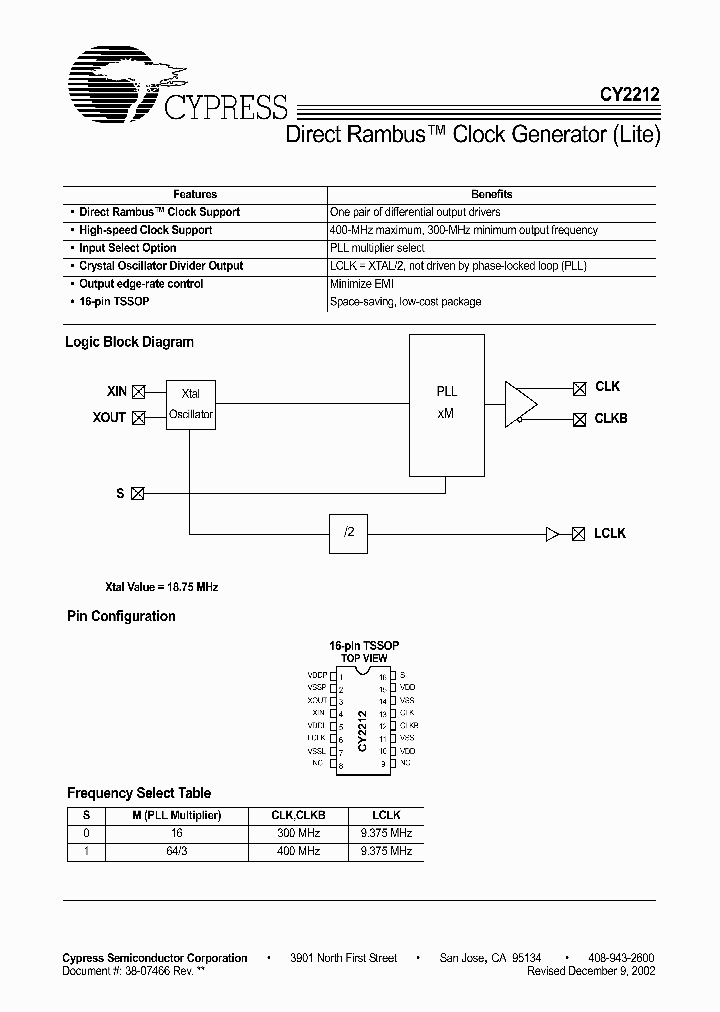 CY2212ZC-1T_3777929.PDF Datasheet
