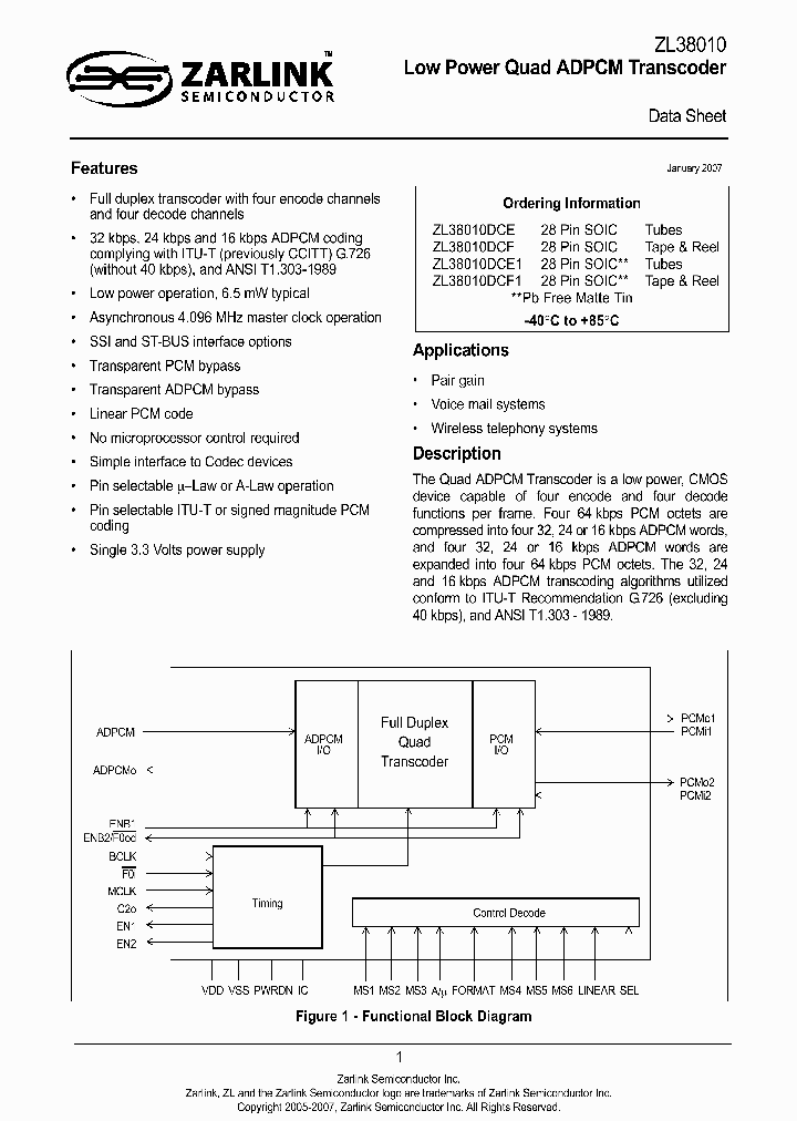 ZL38010DCF_3780014.PDF Datasheet