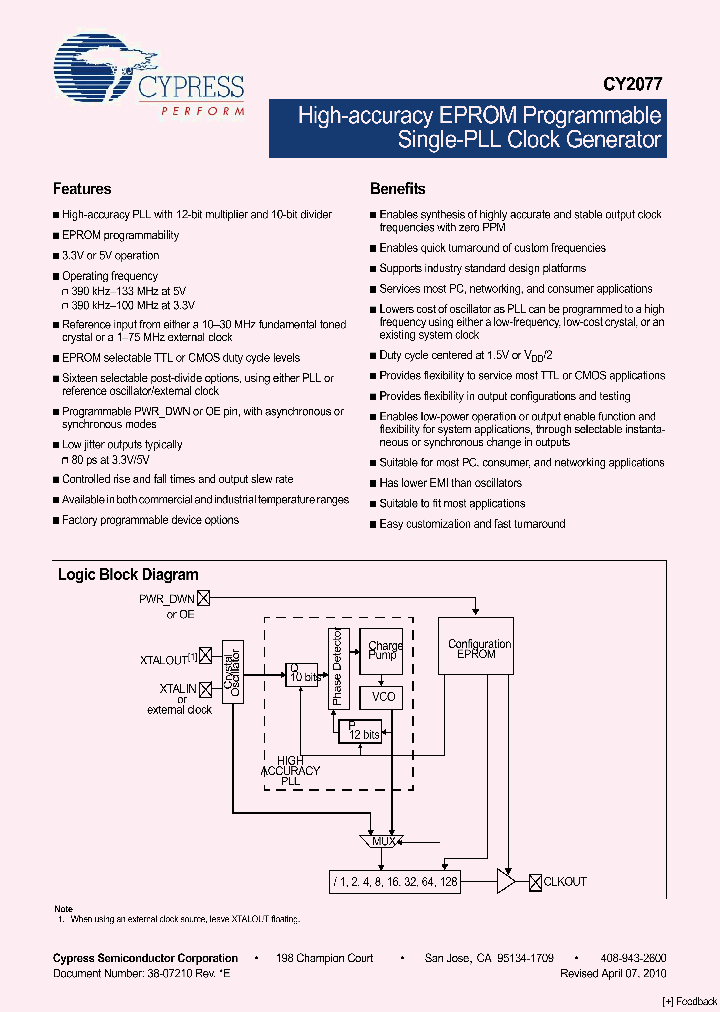 CY2077ZC-XXX_3777659.PDF Datasheet