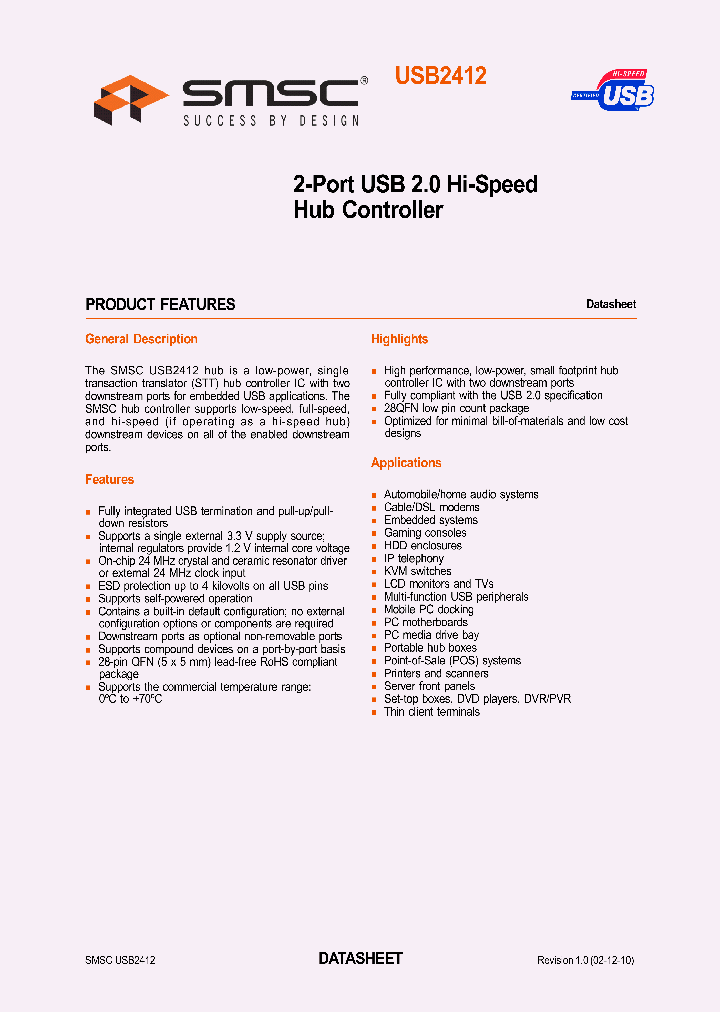 USB2412-DZK-TR_3779529.PDF Datasheet