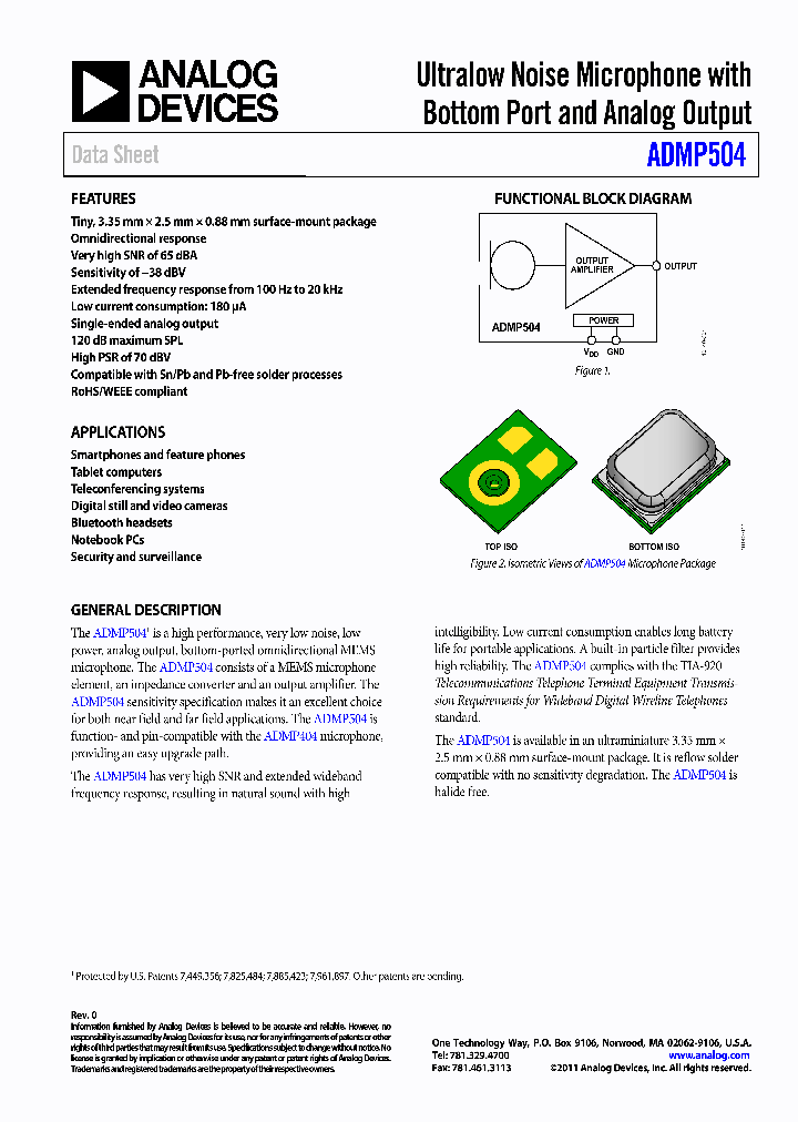 ADMP504ACEZ-RL_3976695.PDF Datasheet