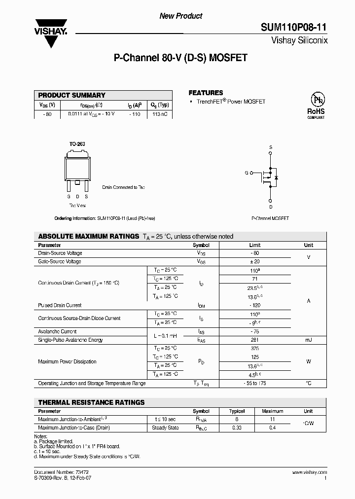 SUM110P08-11_3778988.PDF Datasheet