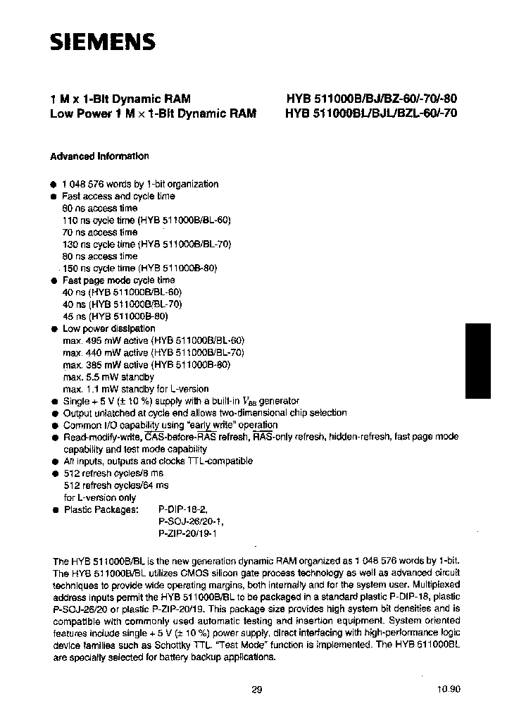 HYB511000BZL-70_3780087.PDF Datasheet
