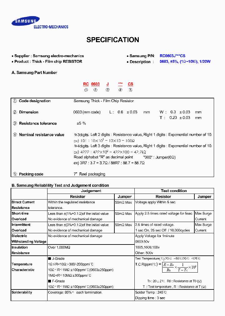 RC0603J392CS_3779174.PDF Datasheet