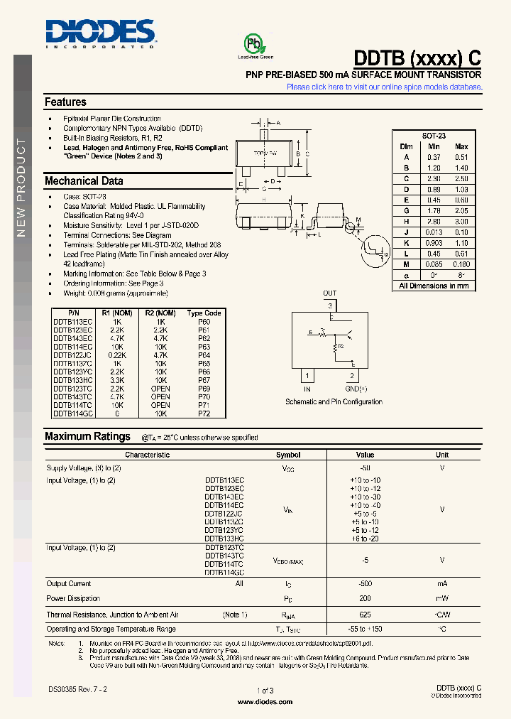 DDTB113ZC-7-F_3776311.PDF Datasheet