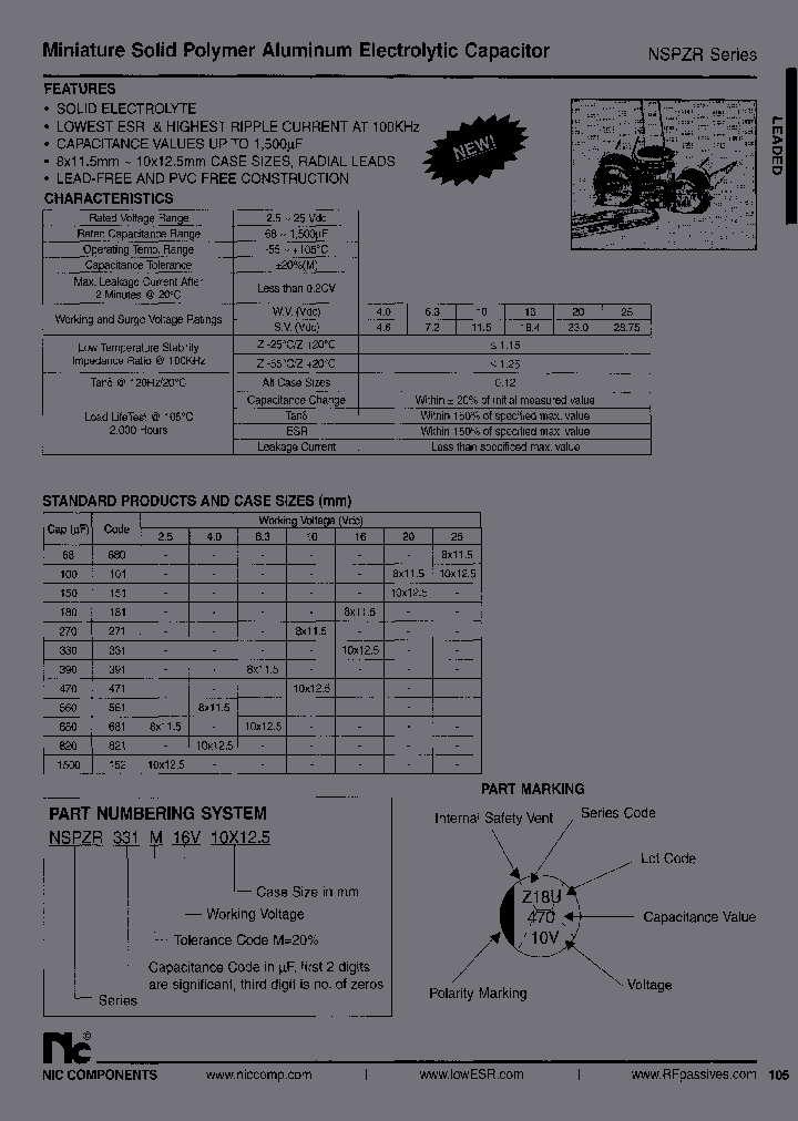 NSPZR821M40V10X125_3781680.PDF Datasheet