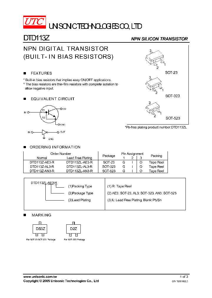 DTD113ZL-AE3-R_3780630.PDF Datasheet