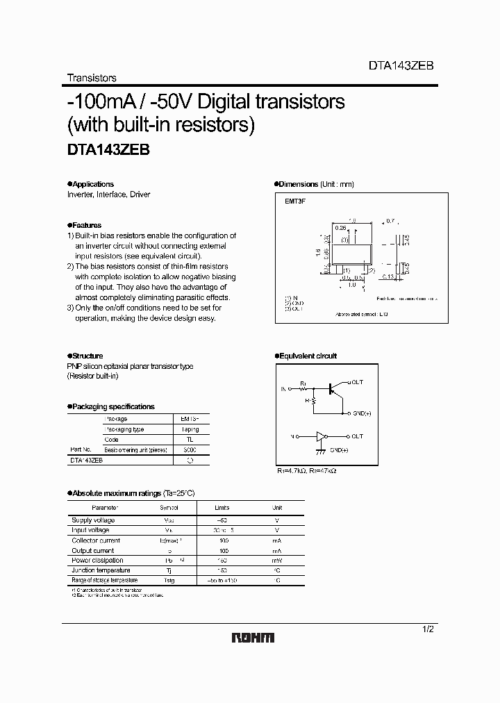 DTA143ZEBTL_3776718.PDF Datasheet