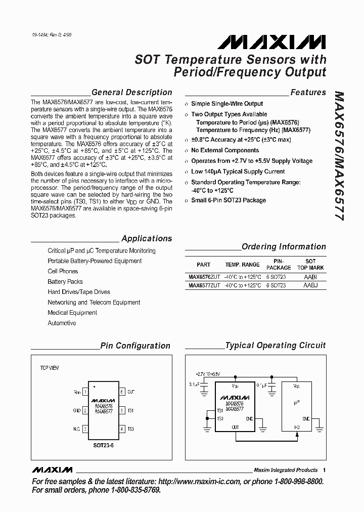 MAX6576ZUT-T_3782913.PDF Datasheet