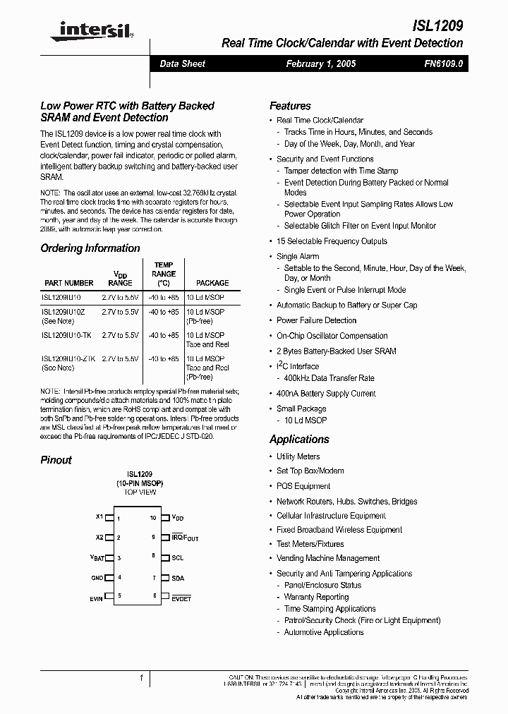 ISL1209IU10-ZTK_3782281.PDF Datasheet