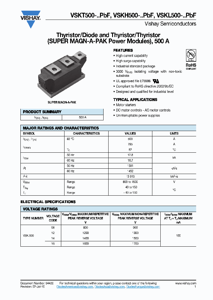 VSKT500-16PBF_4000025.PDF Datasheet