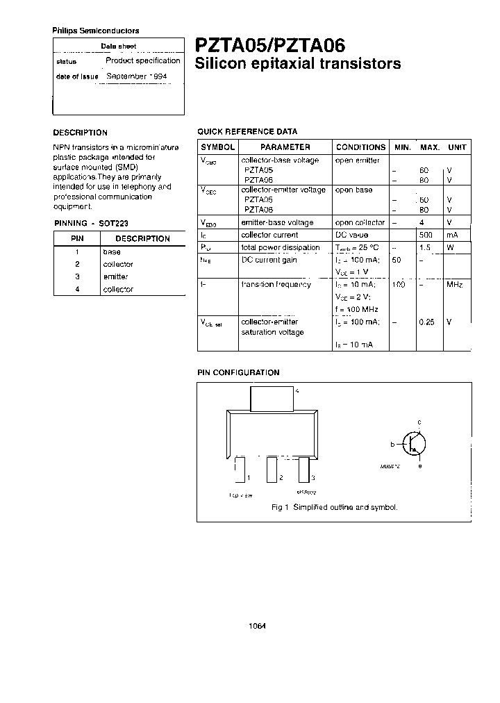 PZTA06-TAPE-7_3784034.PDF Datasheet