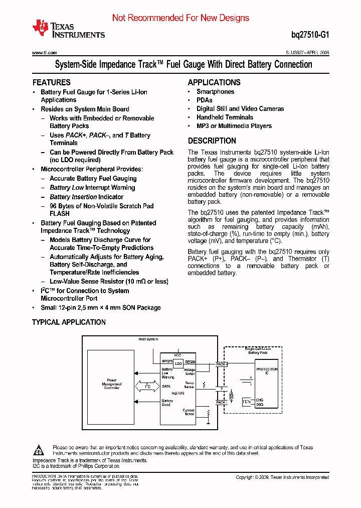 BQ27510DRZT-G1_3784085.PDF Datasheet