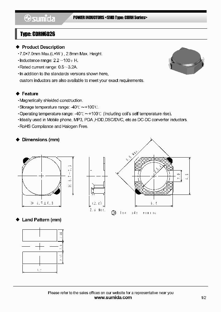 CDRH6D26NP-3R6NC_3784900.PDF Datasheet