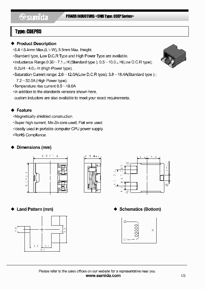 CDEP85NP-R35MC-88_3784983.PDF Datasheet