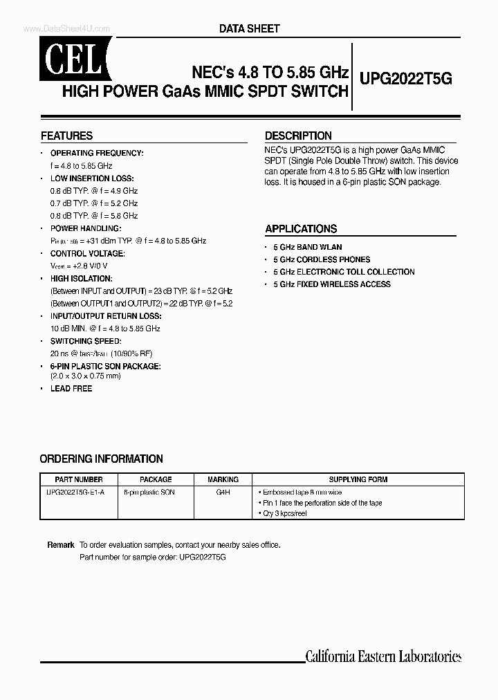 UPG2022T5G_4023212.PDF Datasheet