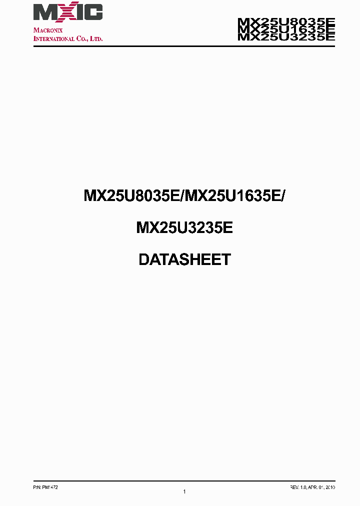 MX25U8035EZUI-10G_3782618.PDF Datasheet