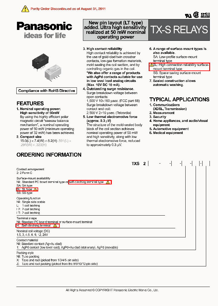 TXS2SA-L2-9V_3787053.PDF Datasheet