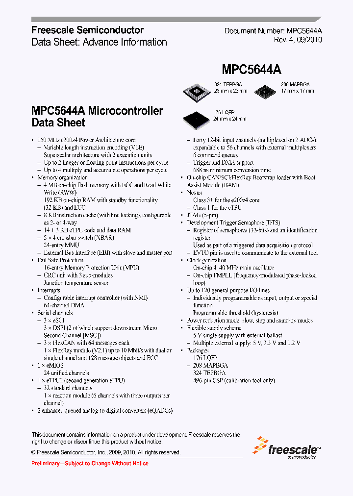 SPC5643AF0MVZ3_3787697.PDF Datasheet
