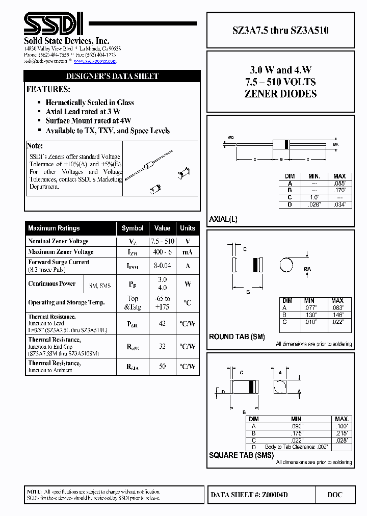SZ3A75SMS_3787246.PDF Datasheet