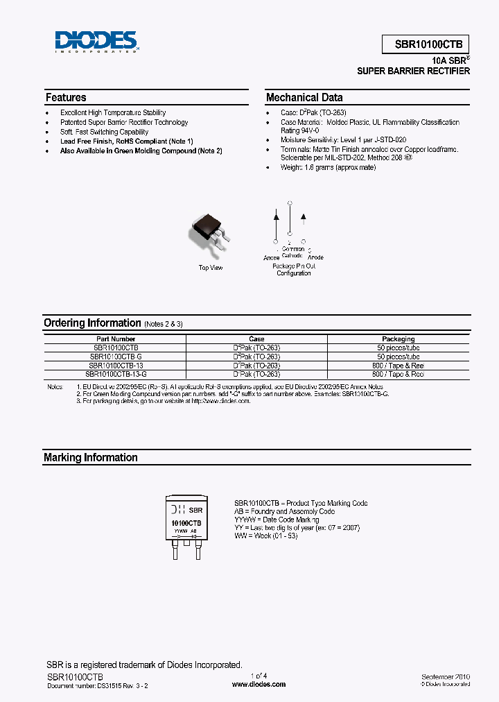 SBR10100CTB_3788144.PDF Datasheet