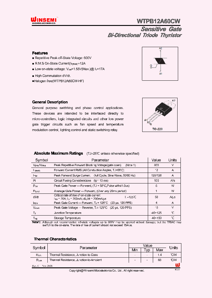 WTPB12A60CW_4030059.PDF Datasheet