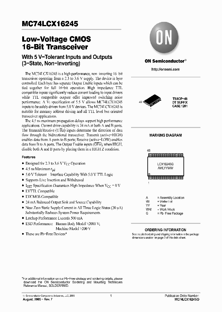 MC74LCX16245DTRG_3790483.PDF Datasheet