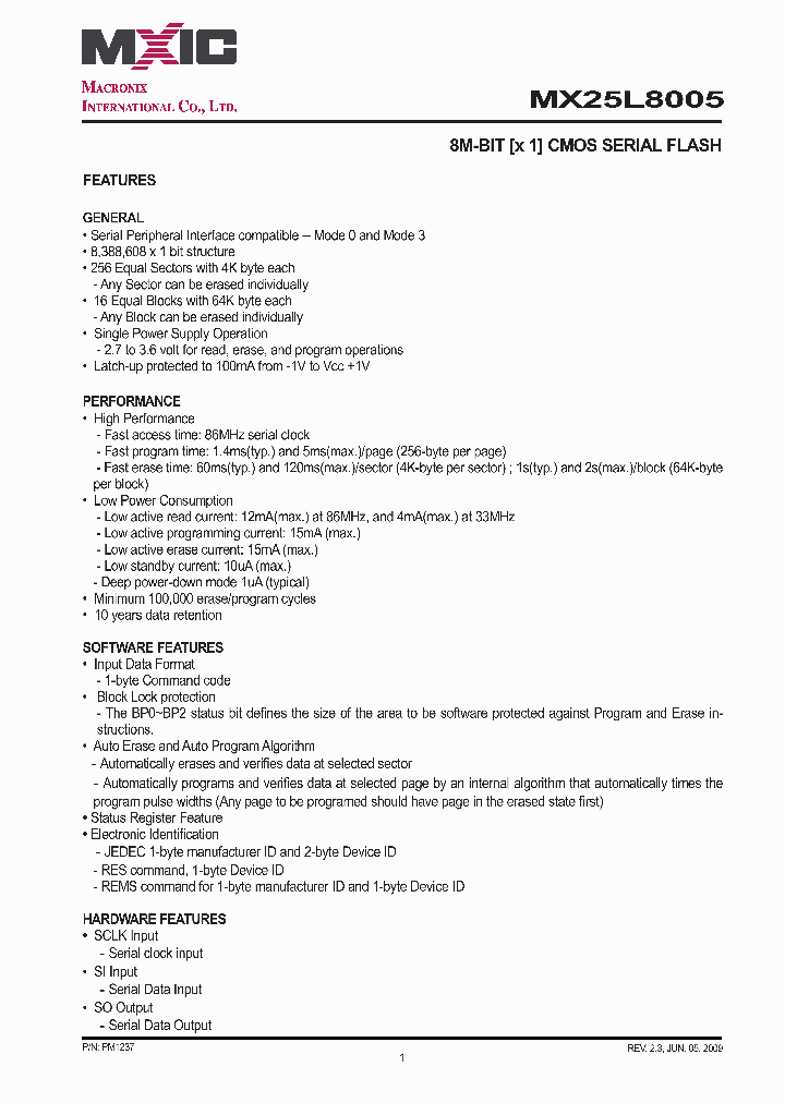 MX25L8005ZUI-12G_3782617.PDF Datasheet