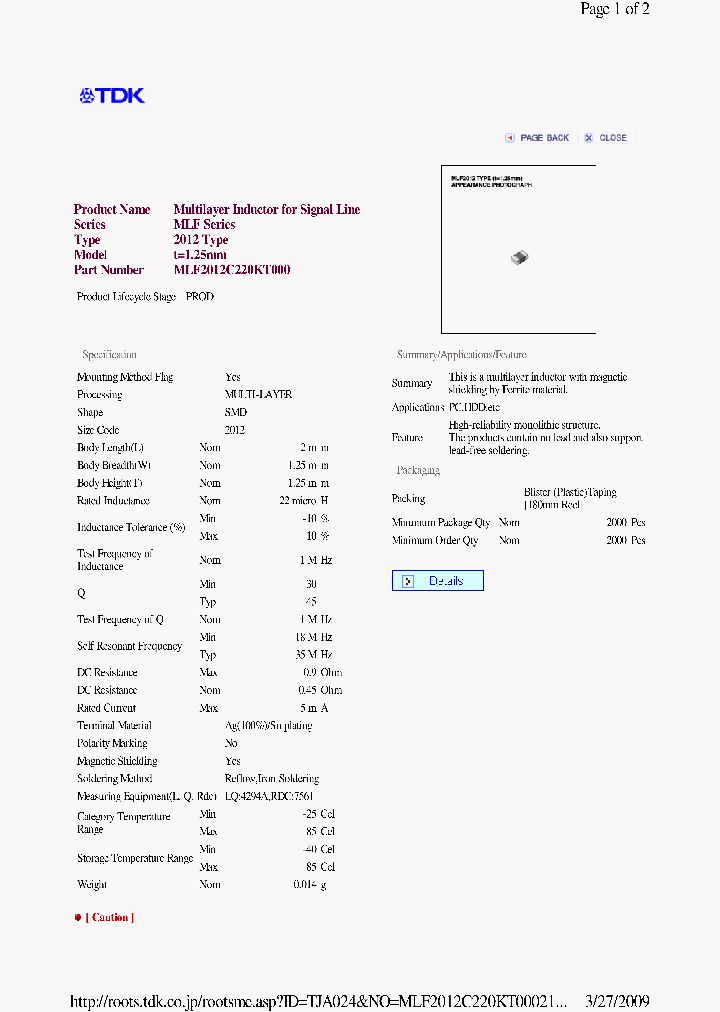 MLF2012C220KT000_3790763.PDF Datasheet