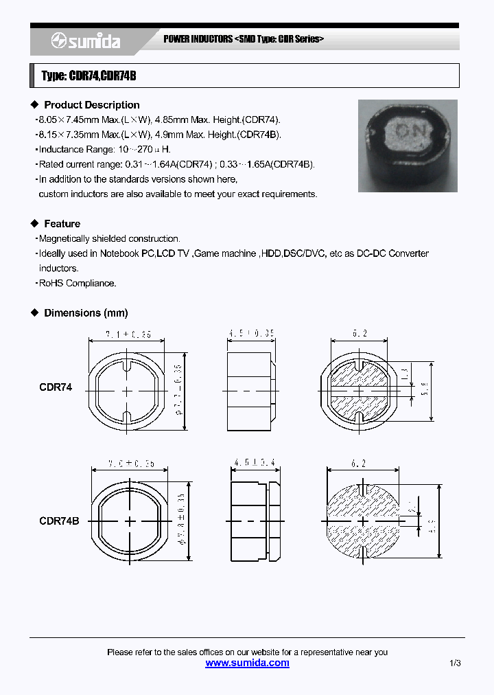 CDR74BNP-121KB_3785201.PDF Datasheet