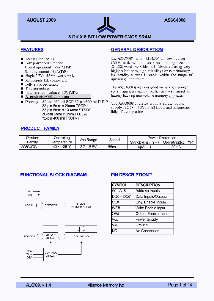AS6C4008-55SINTR_3791624.PDF Datasheet