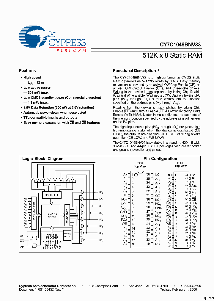 CY7C1049BNV33-12VI_3792671.PDF Datasheet