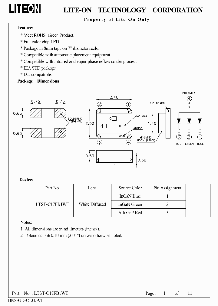 LTST-C17FB1WTBINP_3787883.PDF Datasheet