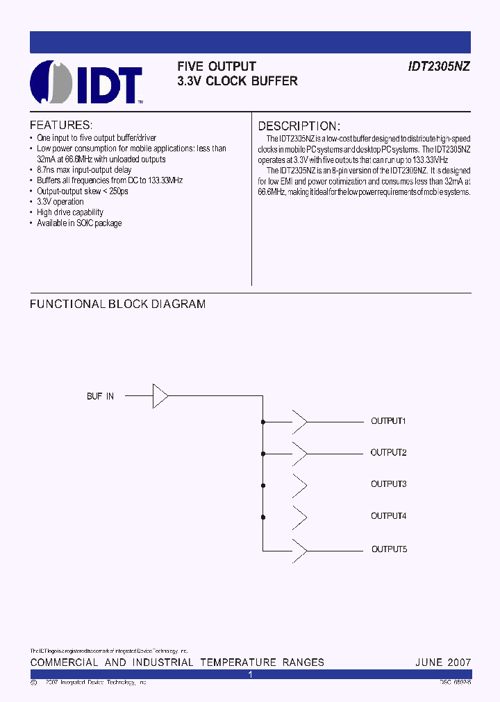 IDT2305NZ-1HDC_3794738.PDF Datasheet