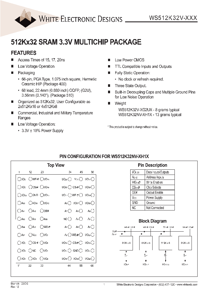 WS512K32NV-17G2UC_3792180.PDF Datasheet