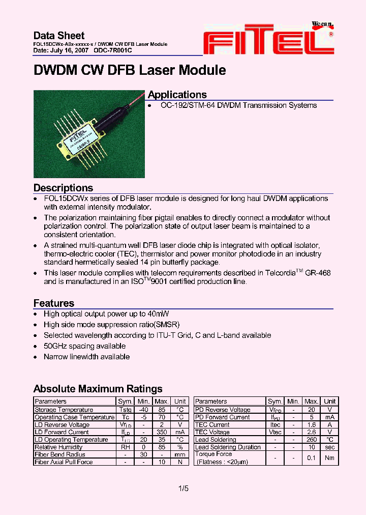 FOL15DCWA-A81-19480-B_3800997.PDF Datasheet