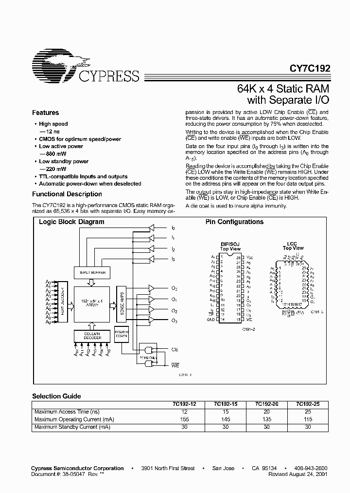7C192-12_3801020.PDF Datasheet