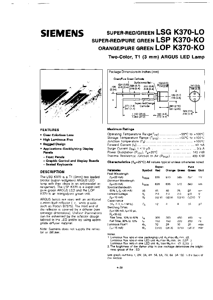 LSGK370-LOE7500_3800888.PDF Datasheet