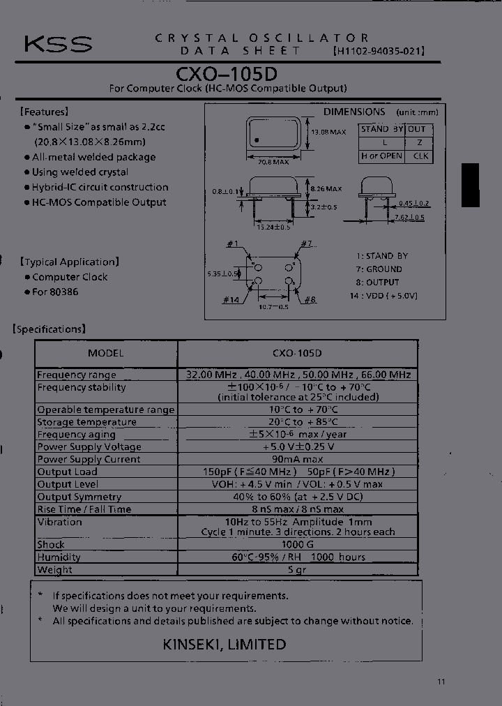 CXO-105D-5000MHZ_3802240.PDF Datasheet