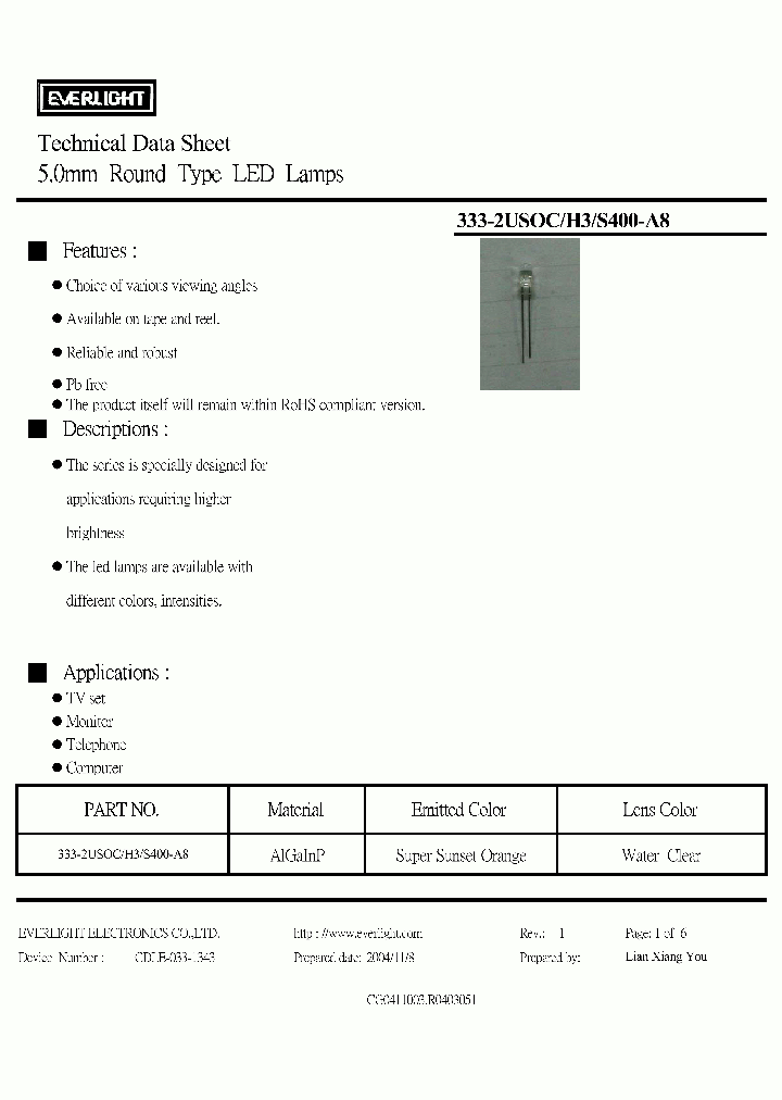 333-2USOCH3S400-A8_3797124.PDF Datasheet