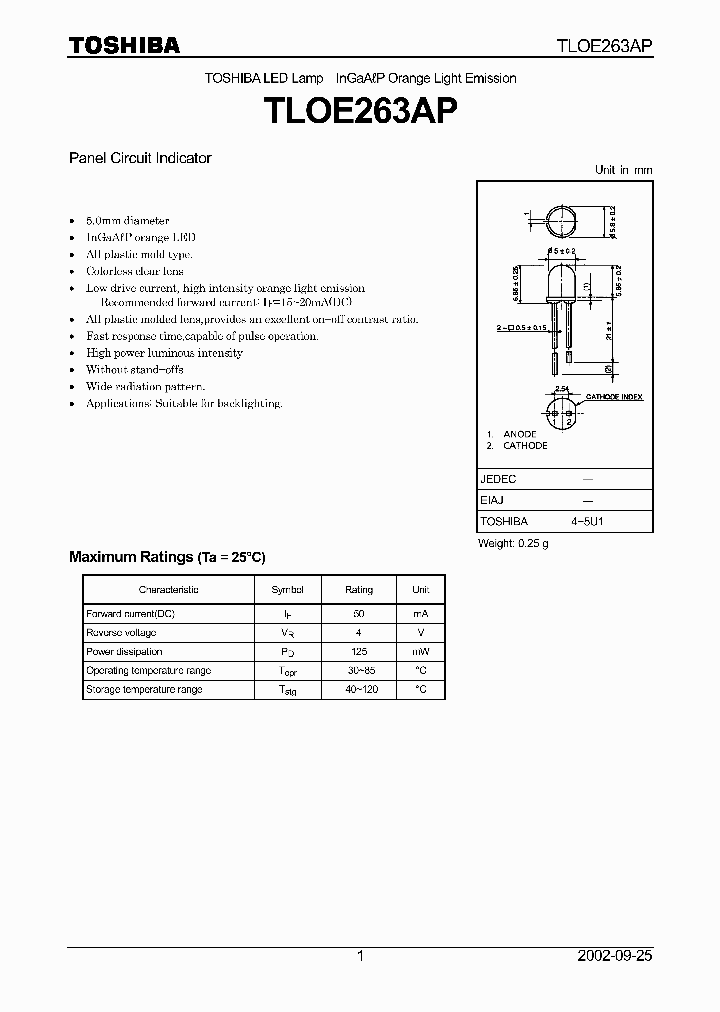 TLOE263APPQ_3803977.PDF Datasheet
