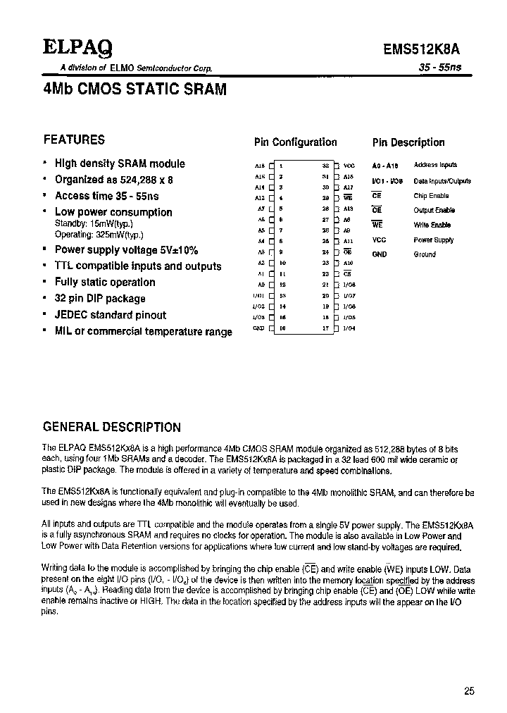 EMS512K8AMO1-55C_3805379.PDF Datasheet