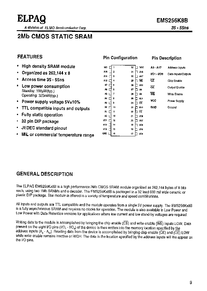 EMS256K8BMO2-55I_3802813.PDF Datasheet