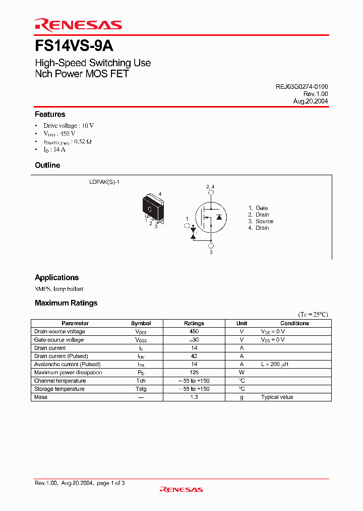 FS14VS-9A_4043066.PDF Datasheet